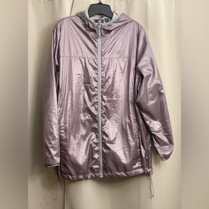 New Balance hooded metallic purple Windbreaker Jacket. Size 3X.